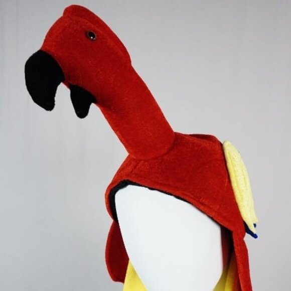Velvet Plush Parrot Head Hat Costume Jimmy Buffet Party One Size - Picture 2 of 7